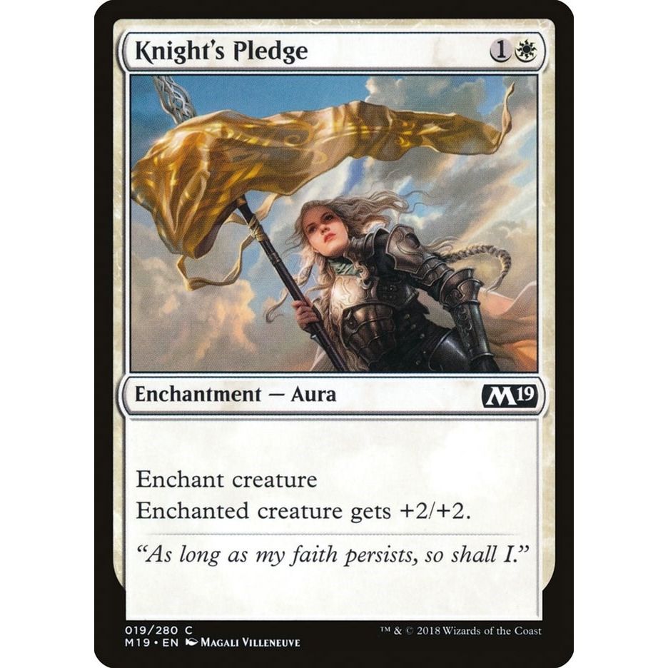 Image for Knight's Pledge (19) (M19) - Magic: The Gathering