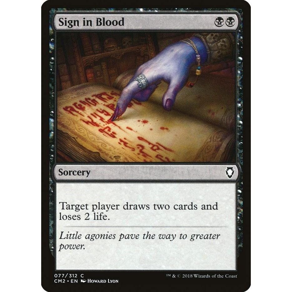 Image for Sign in Blood (77) (CM2) - Magic: The Gathering