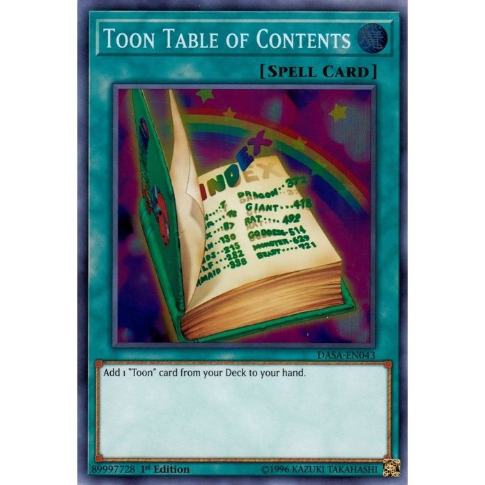 Image for Toon Table of Contents (DASA-EN043) (DASA) - YuGiOh
