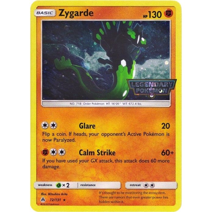 Image for Zygarde - 72/131 (Cosmos Holo) (072/131) (MCAP) - Pokemon
