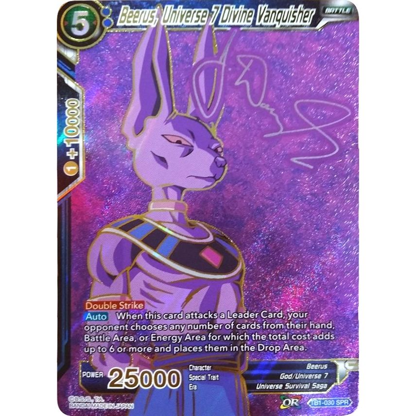 Image for Beerus, Universe 7 Divine Vanquisher (SPR) (TB1-030) (DBS-TB01) - Dragon Ball Super: Masters