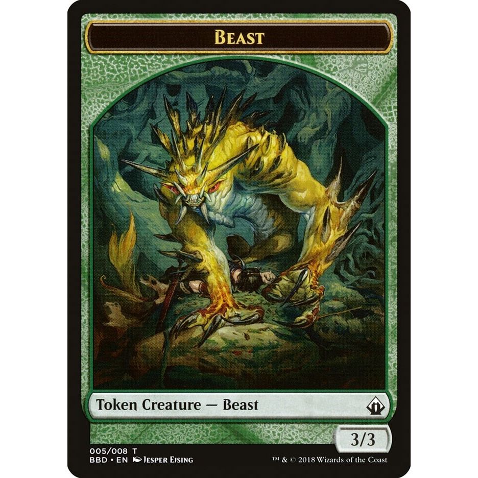 Image for Beast Token (5) (BBD) - Magic: The Gathering