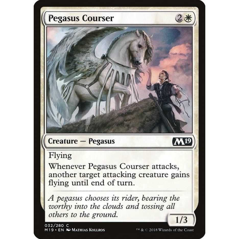 Image for Pegasus Courser (32) (M19) - Magic: The Gathering
