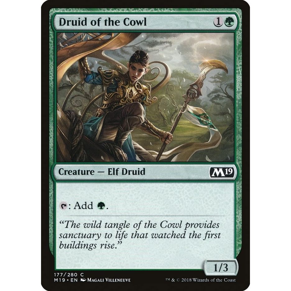 Image for Druid of the Cowl (177) (M19) - Magic: The Gathering