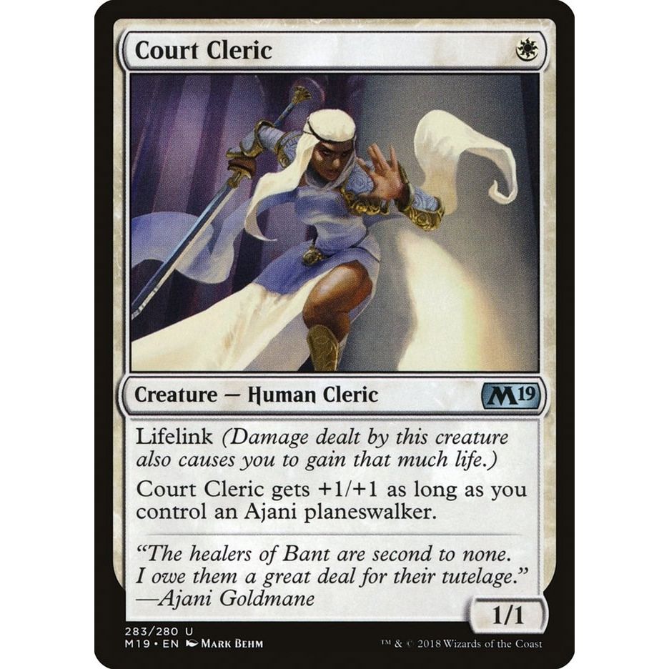 Image for Court Cleric (283) (M19) - Magic: The Gathering