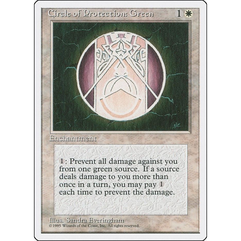 Image for Circle of Protection: Green (4ED) - Magic: The Gathering