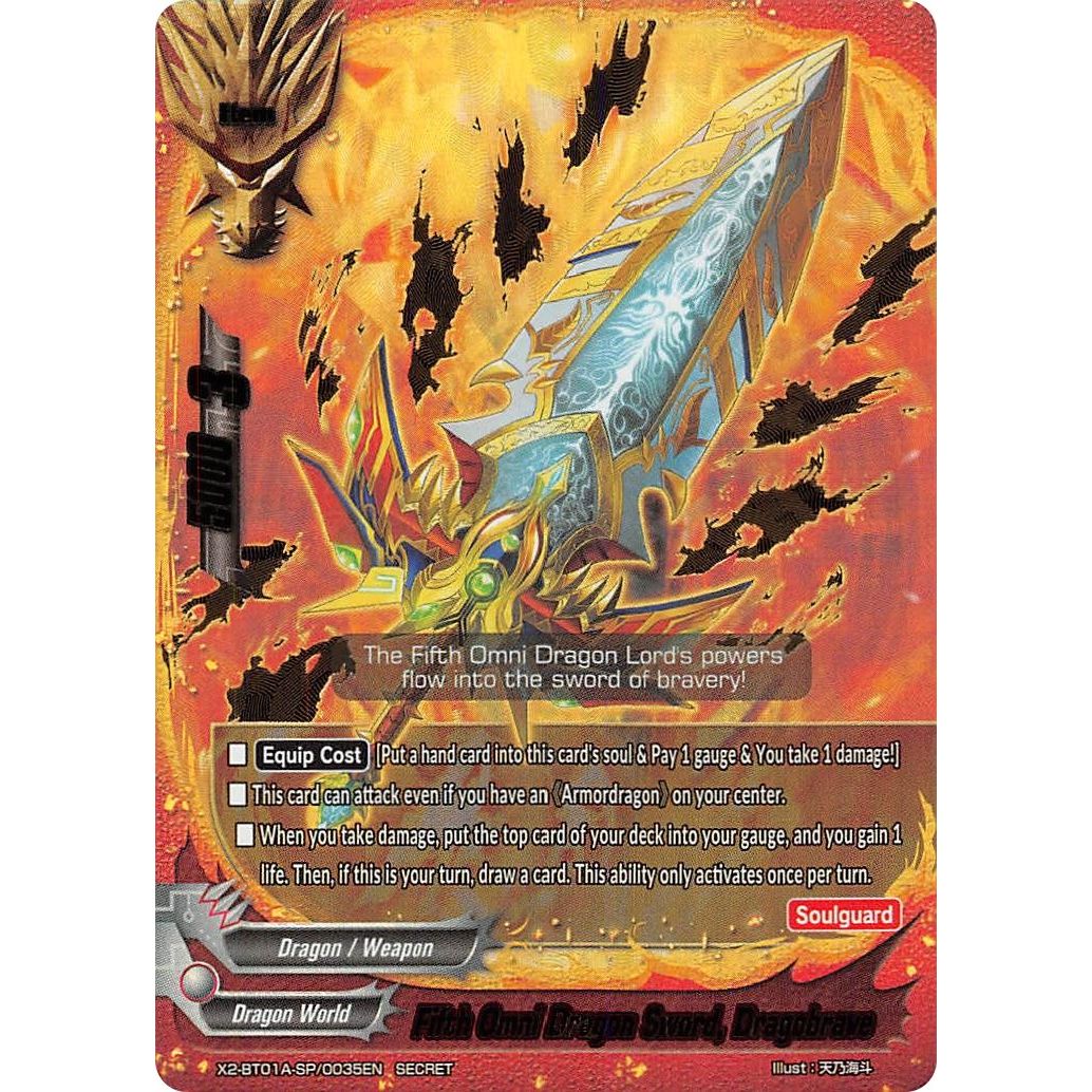 Image for Fifth Omni Dragon Sword, Dragobrave (X2-BT01A-SP/0035EN) (X2BT01A) - Future Card BuddyFight