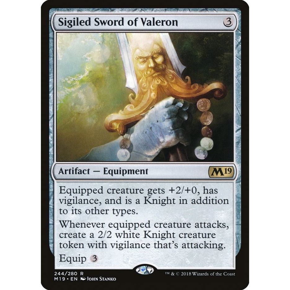 Image for Sigiled Sword of Valeron (244) (M19) - Magic: The Gathering
