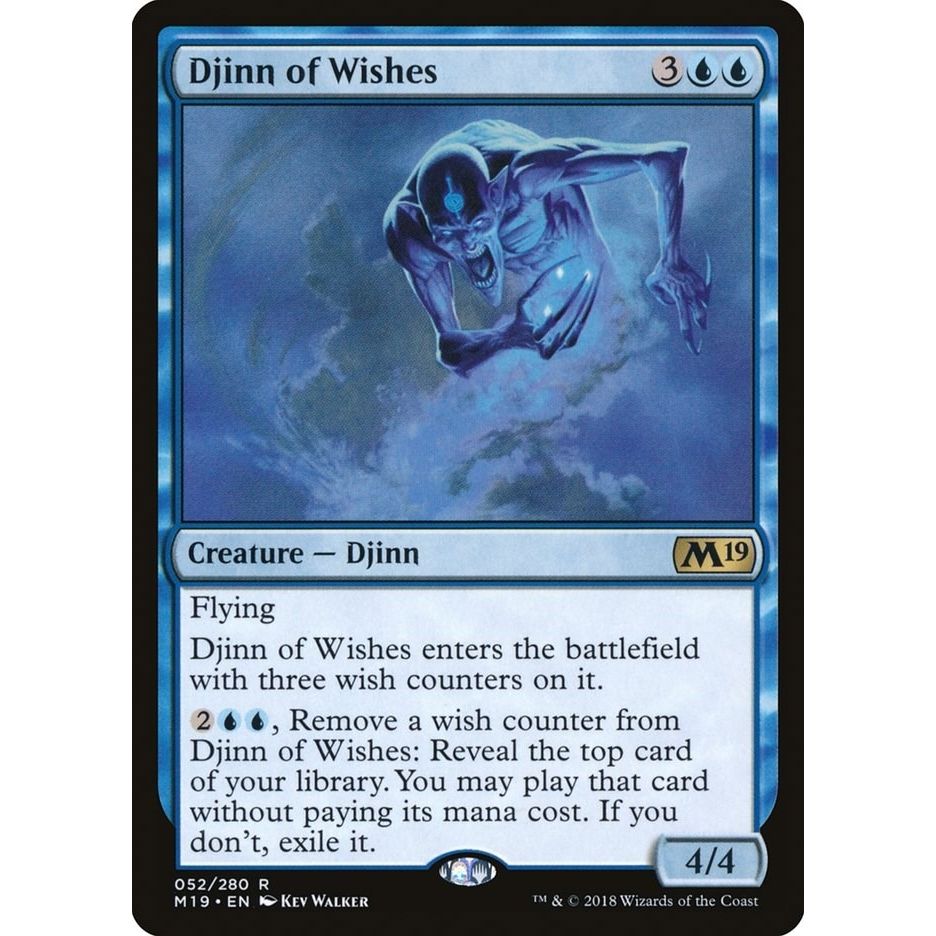 Image for Djinn of Wishes (52) (M19) - Magic: The Gathering