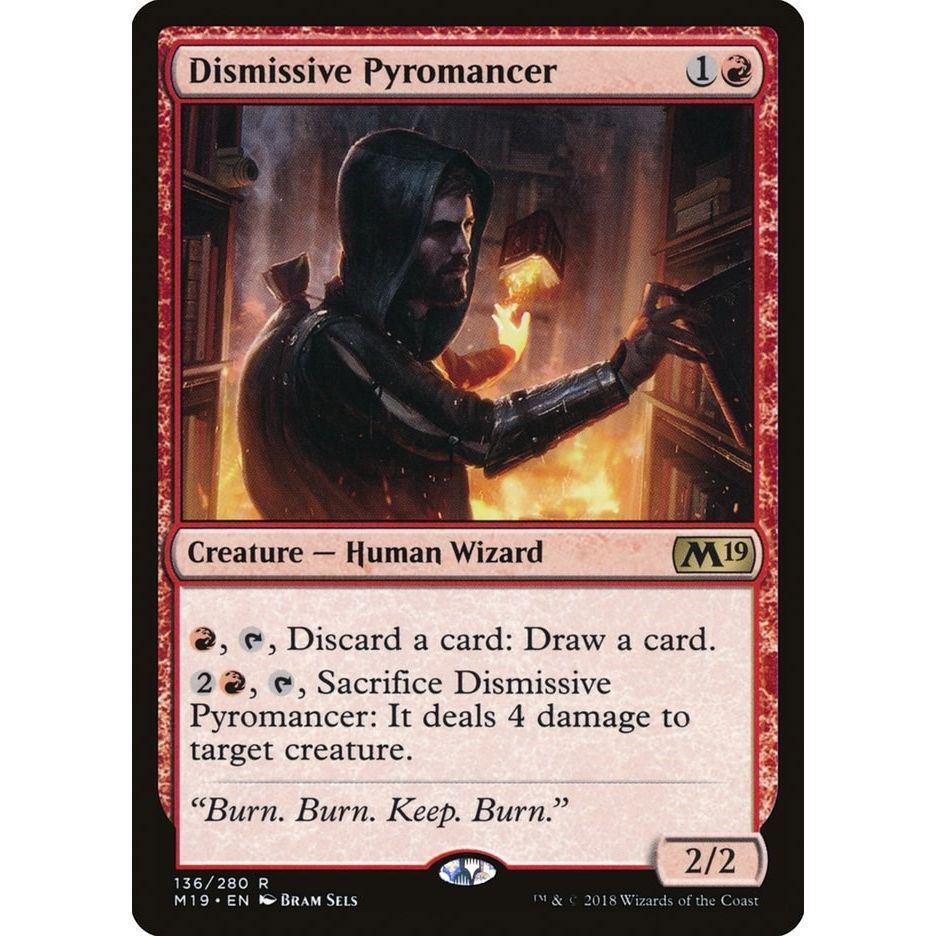 Image for Dismissive Pyromancer (136) (M19) - Magic: The Gathering