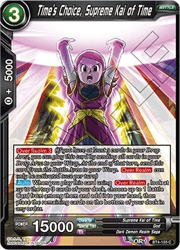 Image for Time's Choice, Supreme Kai of Time (BT4-103) (DBS-B04) - Dragon Ball Super: Masters