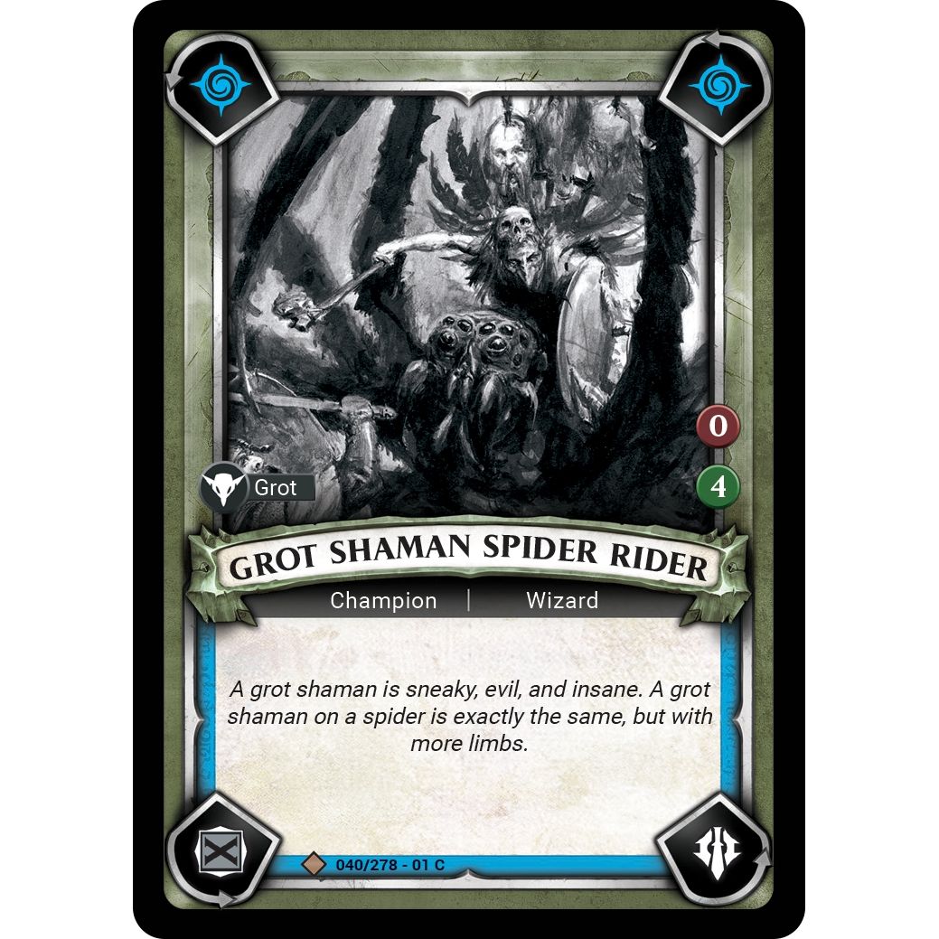 Image for Grot Shaman Spider Rider (Unclaimed) (040/278) (WHAOSC) - Warhammer Age of Sigmar Champions TCG