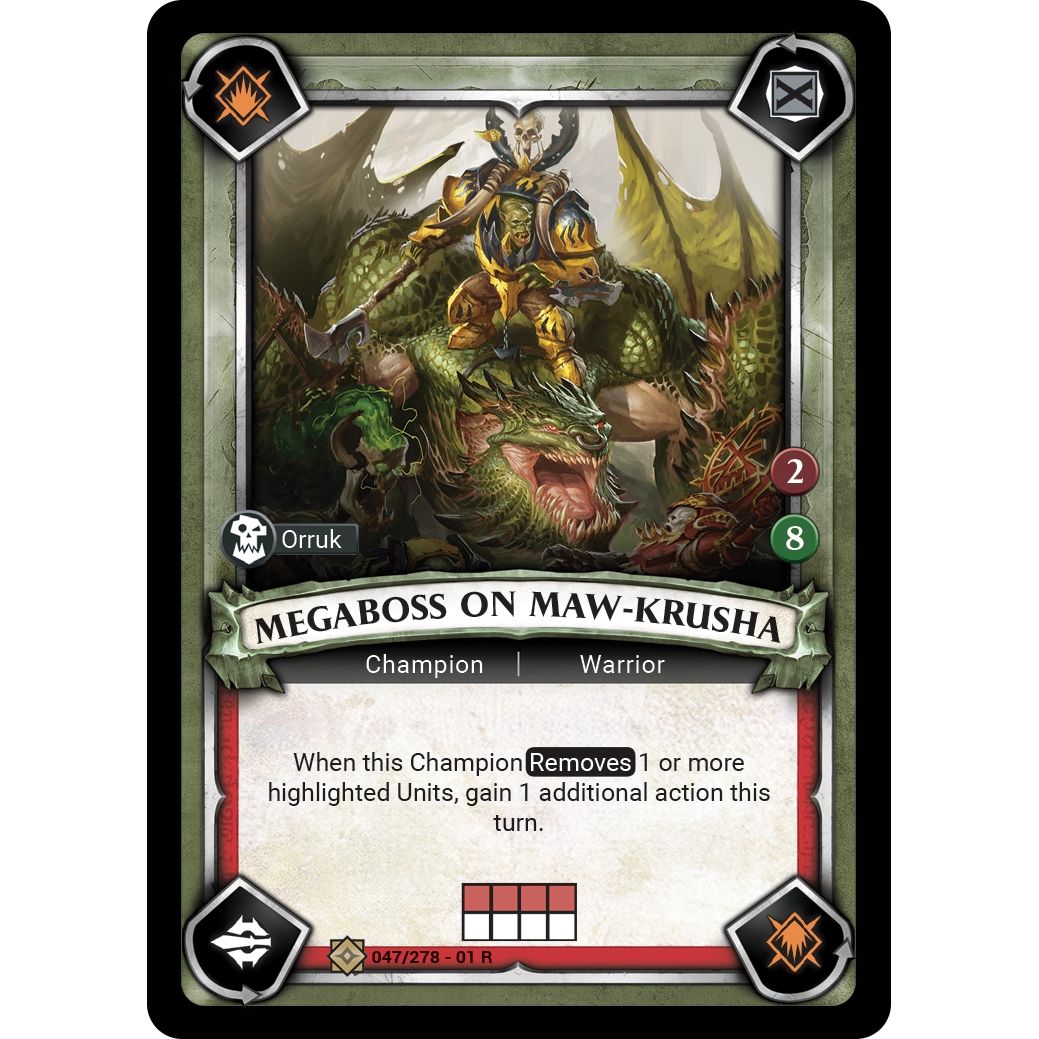 Image for Megaboss on Maw-Krusha (Claimed) (047/278) (WHAOSC) - Warhammer Age of Sigmar Champions TCG