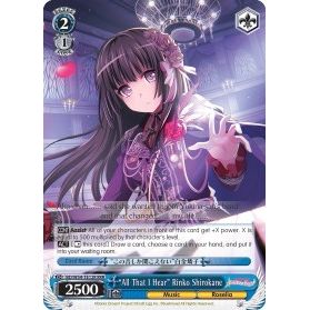 Image for "All That I Hear" Rinko Shirokane (RRR) (BD/W54-TE12R RRR) (BD/W54) - Weiss Schwarz