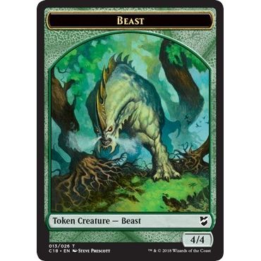 Image for Beast (013) // Plant Double-Sided Token (13 // 17) (C18) - Magic: The Gathering