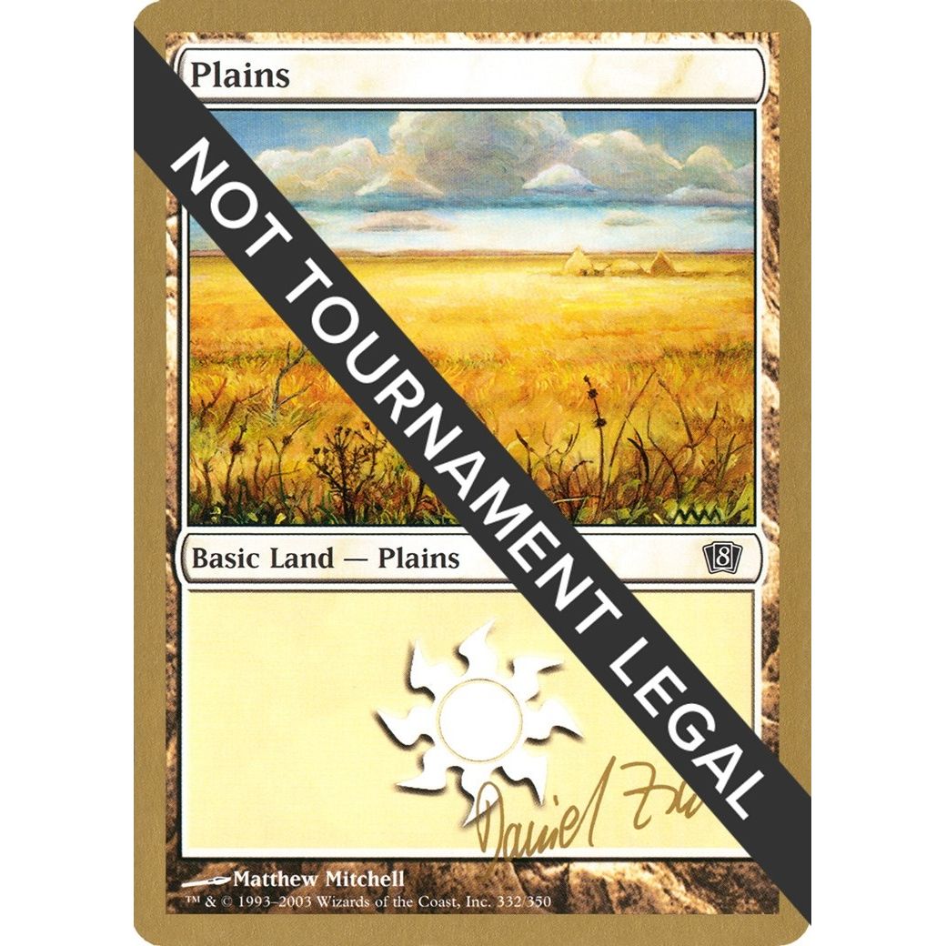 Image for Plains (332) - 2003 Daniel Zink (8ED) (WCD) - Magic: The Gathering