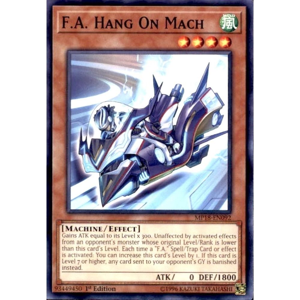 Image for F.A. Hang On Mach (MP18-EN092) (MP18) - YuGiOh