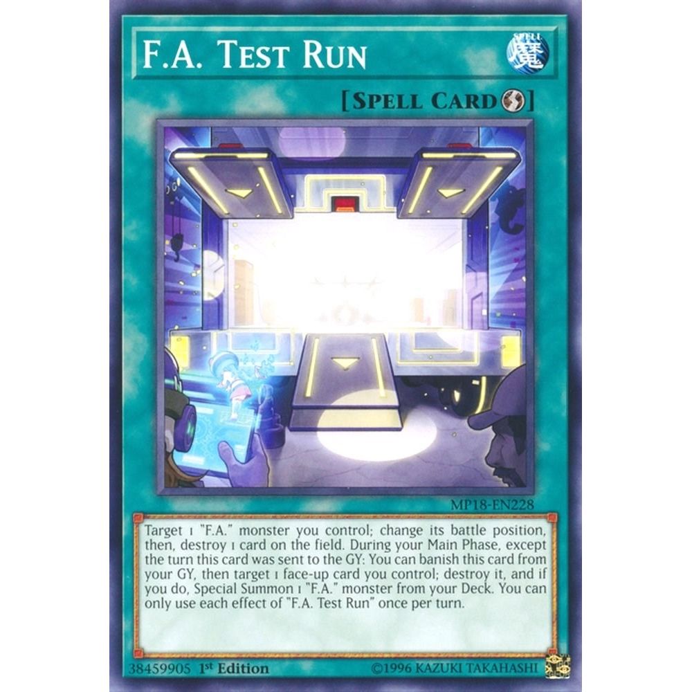 Image for F.A. Test Run (MP18-EN228) (MP18) - YuGiOh