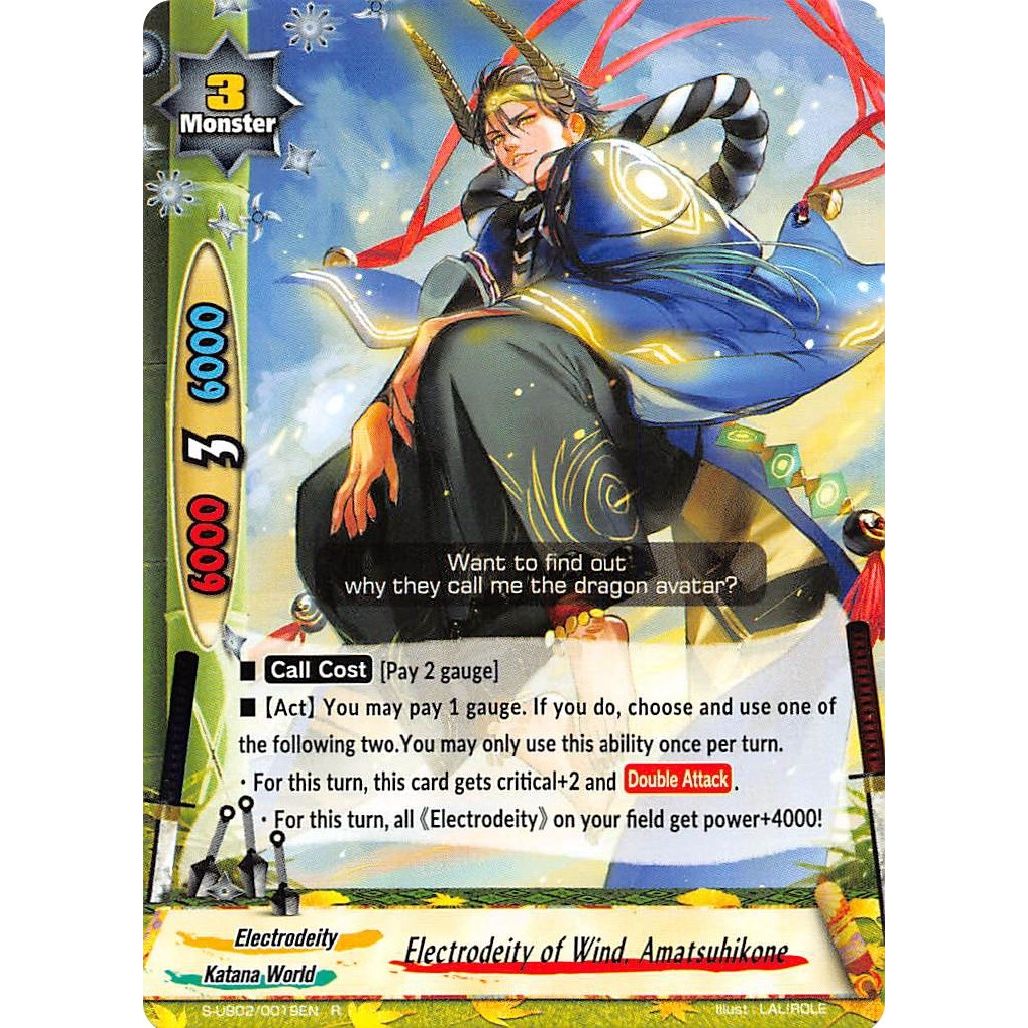 Image for Electrodeity of Wind, Amatsuhikone (S-UB02/0019EN) (S-UB02) - Future Card BuddyFight
