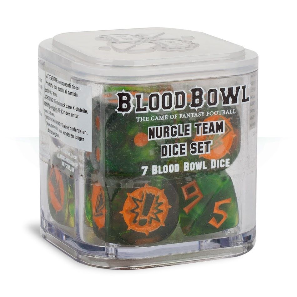 Image for Blood Bowl: Nurgle's Rotters Dice Set (7-Pack) - Warhammer Game Accessories