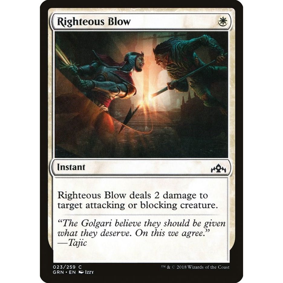 Image for Righteous Blow (23) (GRN) - Magic: The Gathering