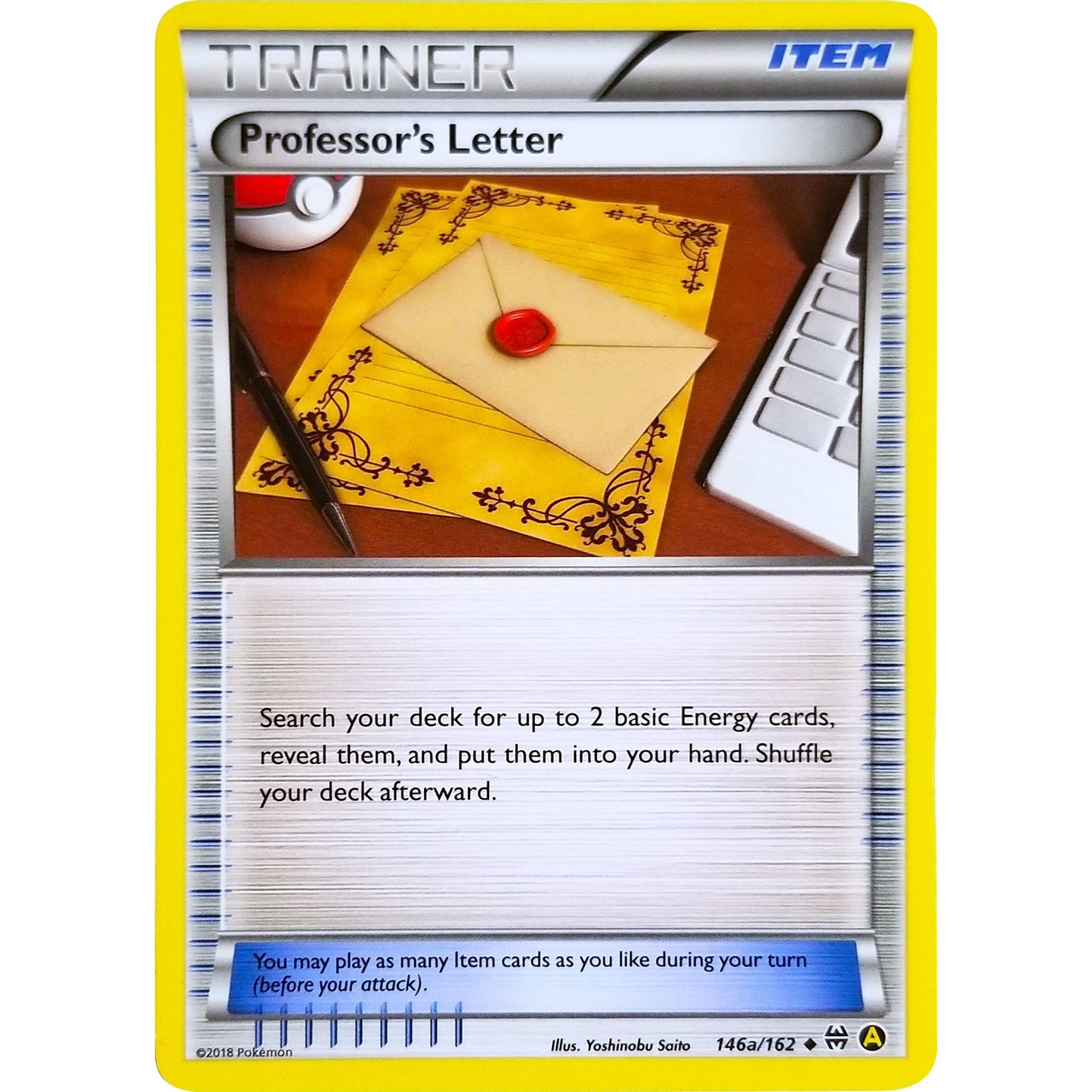 Image for Professor's Letter - 146a/162 (146a/162) (PR) - Pokemon