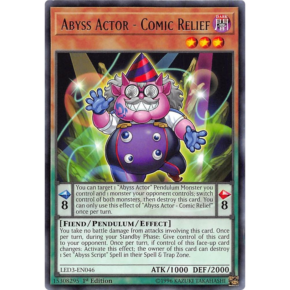 Image for Abyss Actor - Comic Relief (LED3-EN046) (LED3) - YuGiOh