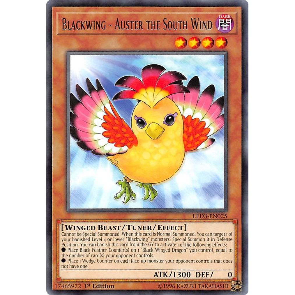 Image for Blackwing - Auster the South Wind (LED3-EN025) (LED3) - YuGiOh