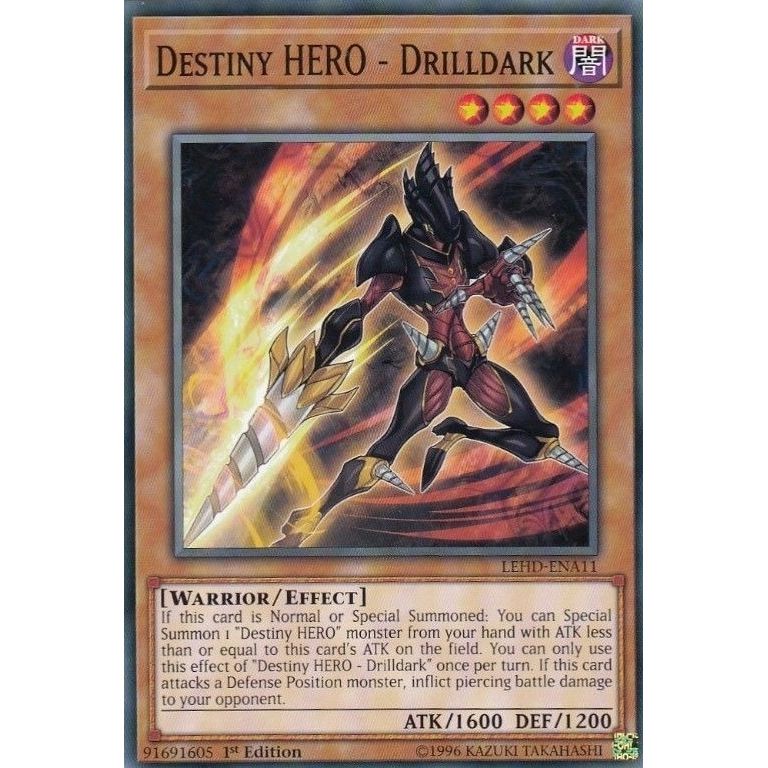 Image for Destiny HERO - Drilldark (LEHD-ENA11) (LDK4) - YuGiOh