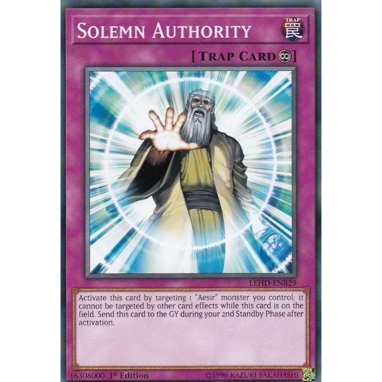 Image for Solemn Authority (LEHD-ENB29) (LDK4) - YuGiOh