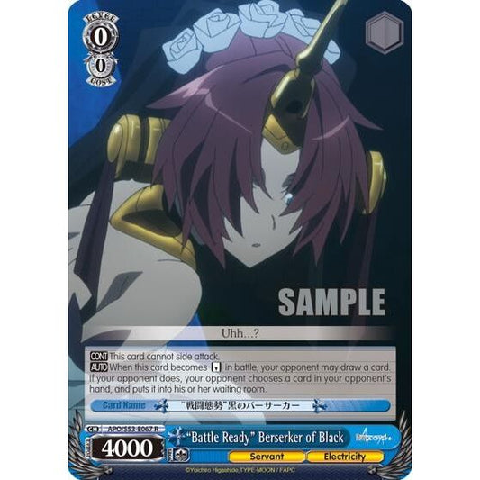 Image for "Battle Ready" Berserker of Black (APO/S53-E067 R) (APO/S53) - Weiss Schwarz