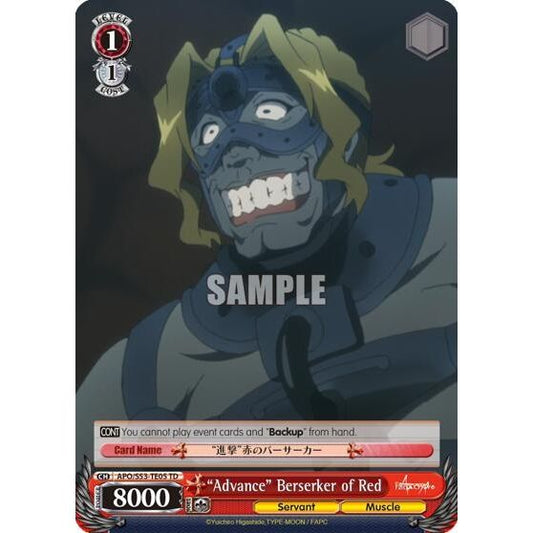 Image for "Advance" Berserker of Red (APO/S53-TE05 TD) (APO/S53) - Weiss Schwarz