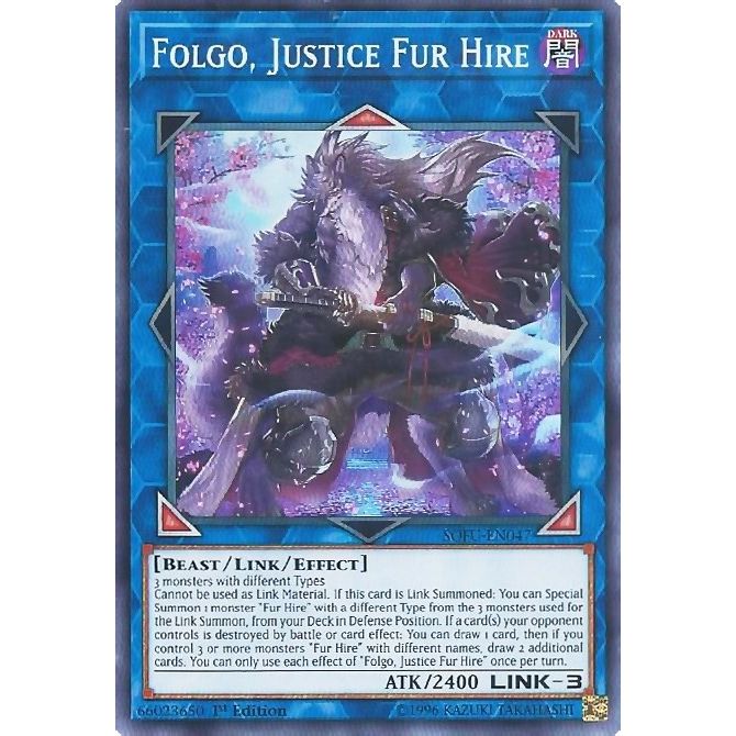 Image for Folgo, Justice Fur Hire (SOFU-EN047) (SOFU) - YuGiOh