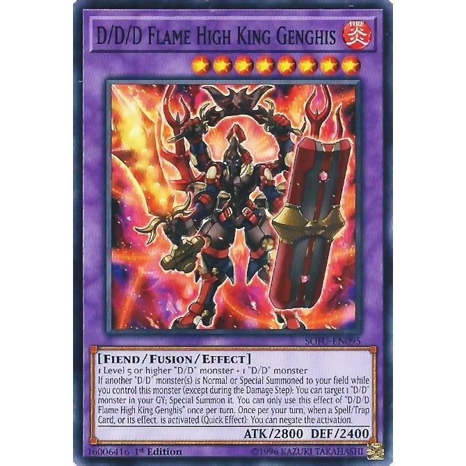 Image for D/D/D Flame High King Genghis (SOFU-EN095) (SOFU) - YuGiOh
