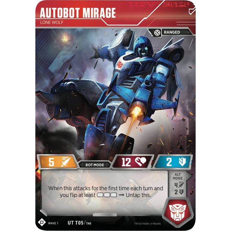 Image for Autobot Mirage - Lone Wolf (5) (TRW1) - Transformers TCG