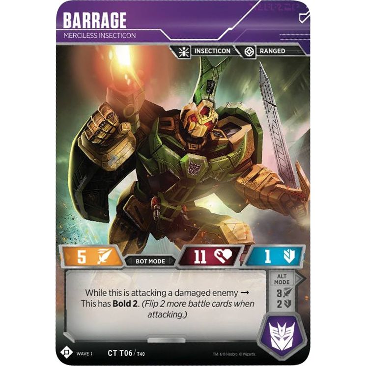 Image for Barrage - Merciless Insecticon (6) (TRW1) - Transformers TCG