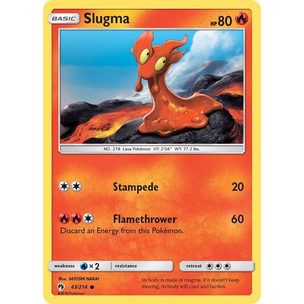 Image for Slugma (43/214) (SM8) - Pokemon