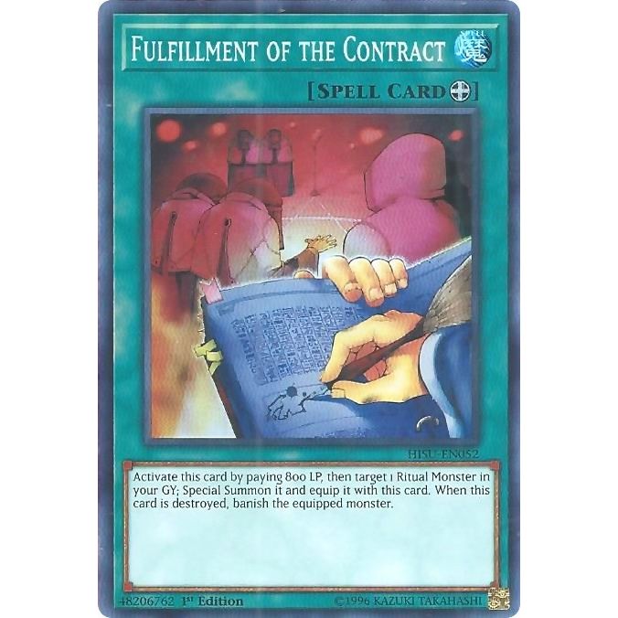 Image for Fulfillment of the Contract (HISU-EN052) (HISU) - YuGiOh