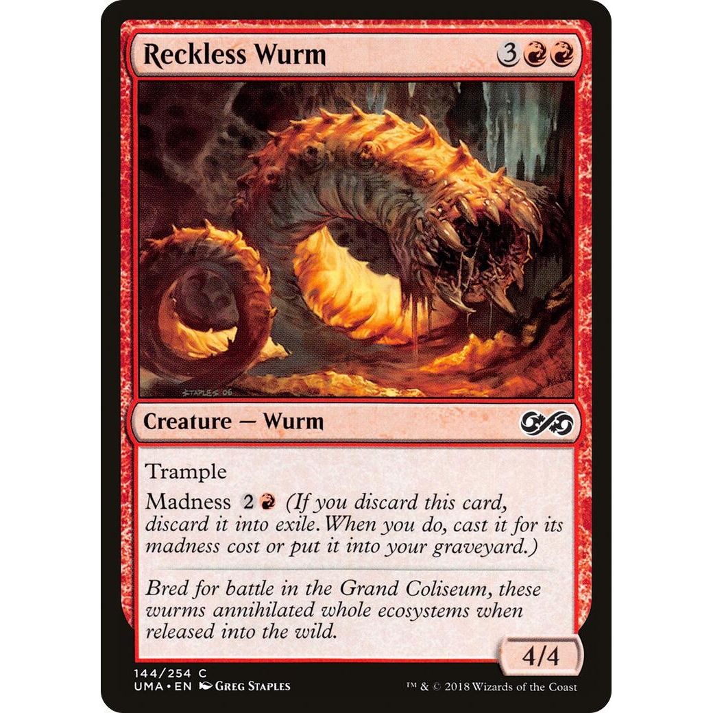 Image for Reckless Wurm (144) (UMA) - Magic: The Gathering
