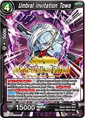Image for Umbral Invitation Towa (Shenron's Chosen Stamped) (BT4-111) (TPR) - Dragon Ball Super: Masters