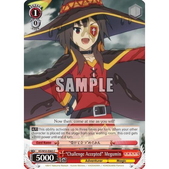 Image for "Challenge Accepted" Megumin (KS/W55-E065 C) (KS/W55) - Weiss Schwarz