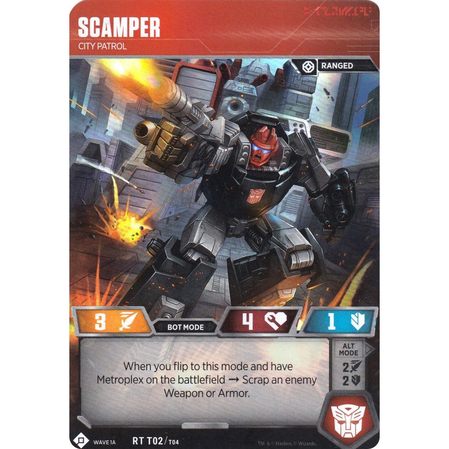 Image for Scamper - City Patrol (Wave 1A - Metroplex) (T02) (TRW1) - Transformers TCG