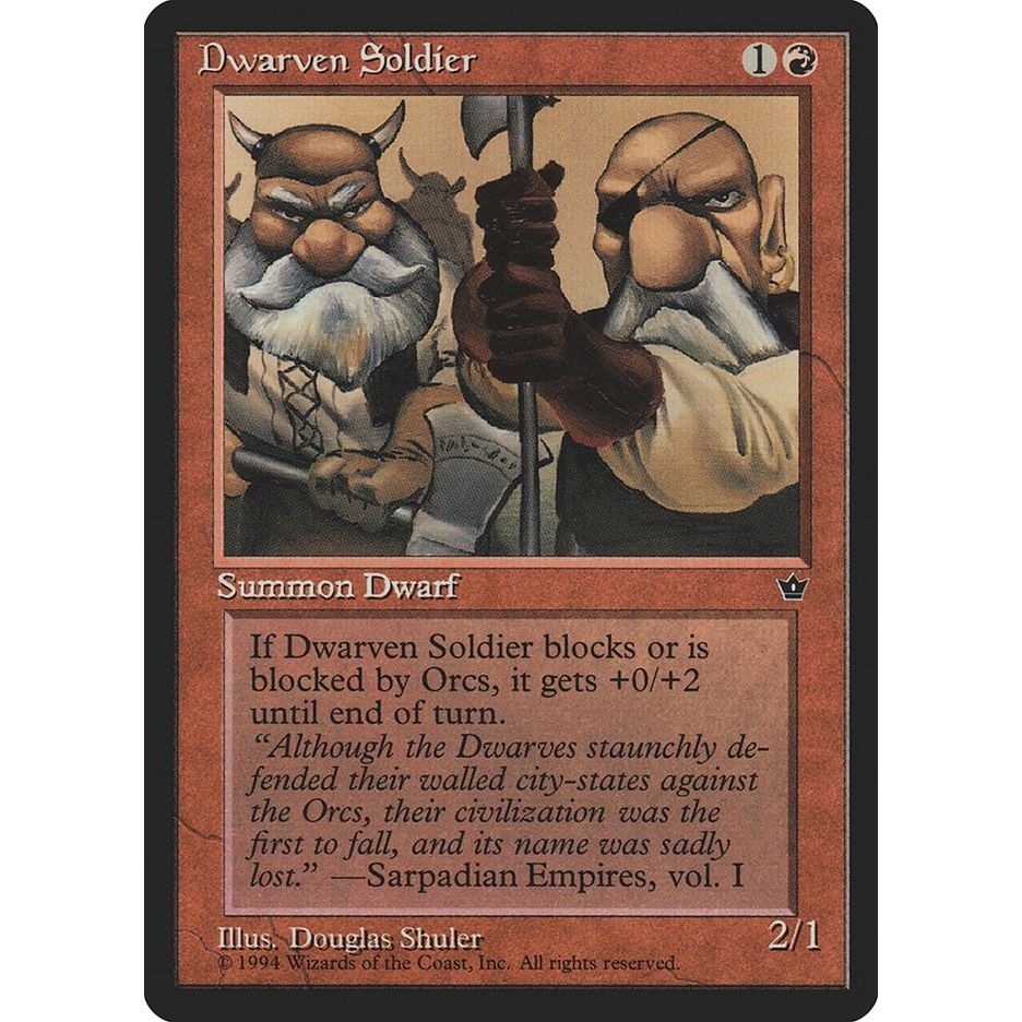Image for Dwarven Soldier (Shuler) (FEM) - Magic: The Gathering