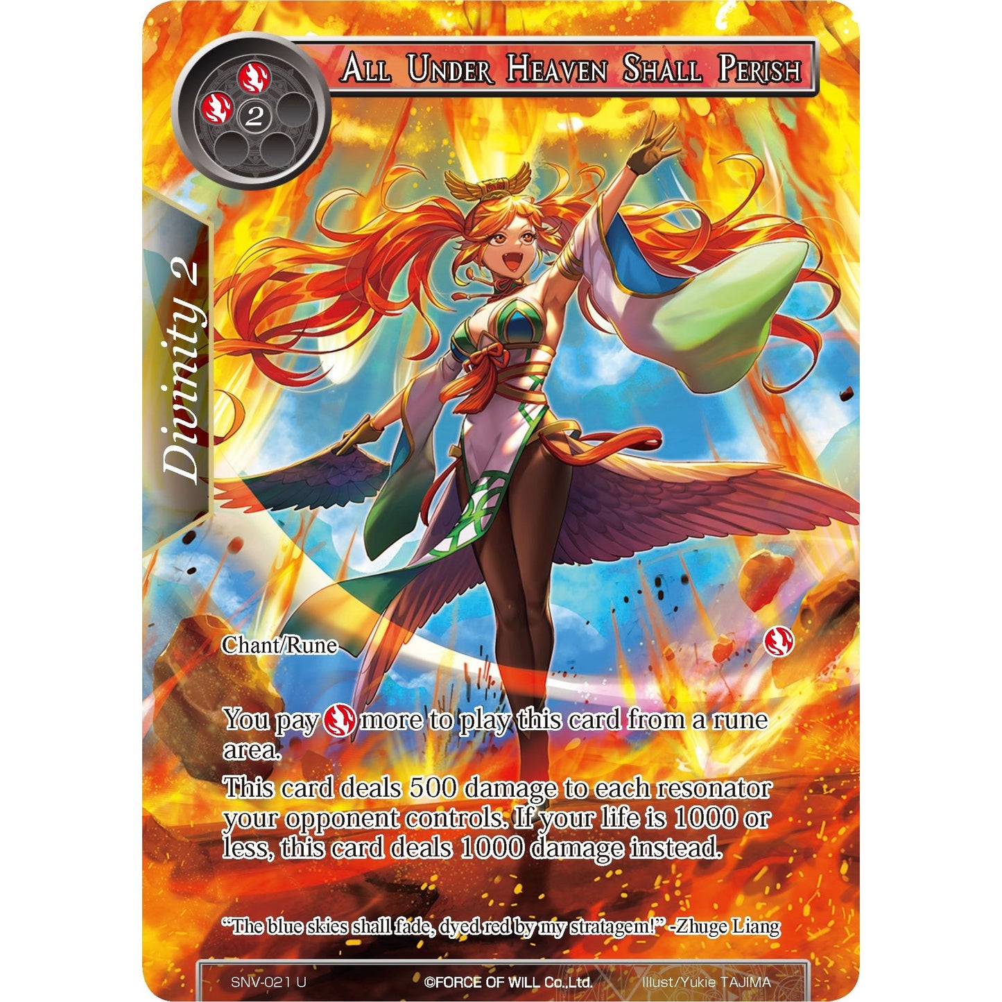 Image for All Under Heaven Shall Perish (Full Art) (SNV-021) (SNV) - Force of Will