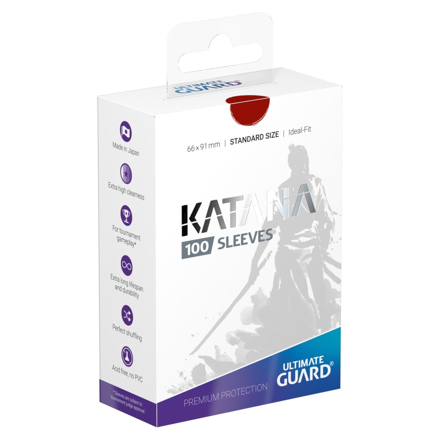 Image for Katana 2018 Standard Size Sleeves - Red (100-Pack) - Card Sleeves