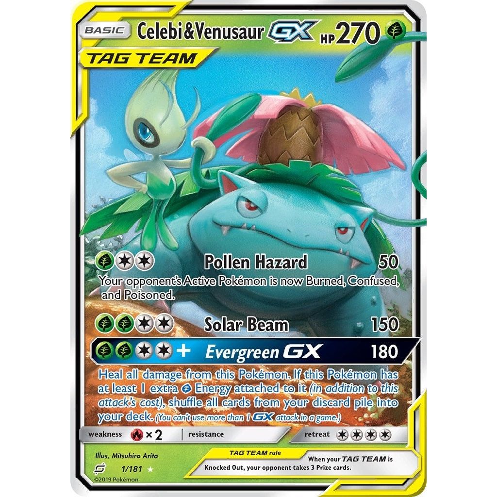 Image for Celebi & Venusaur GX (1/181) (SM9) - Pokemon
