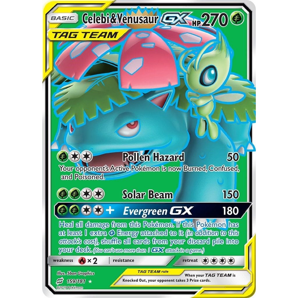 Image for Celebi & Venusaur GX (Full Art) (159/181) (SM9) - Pokemon