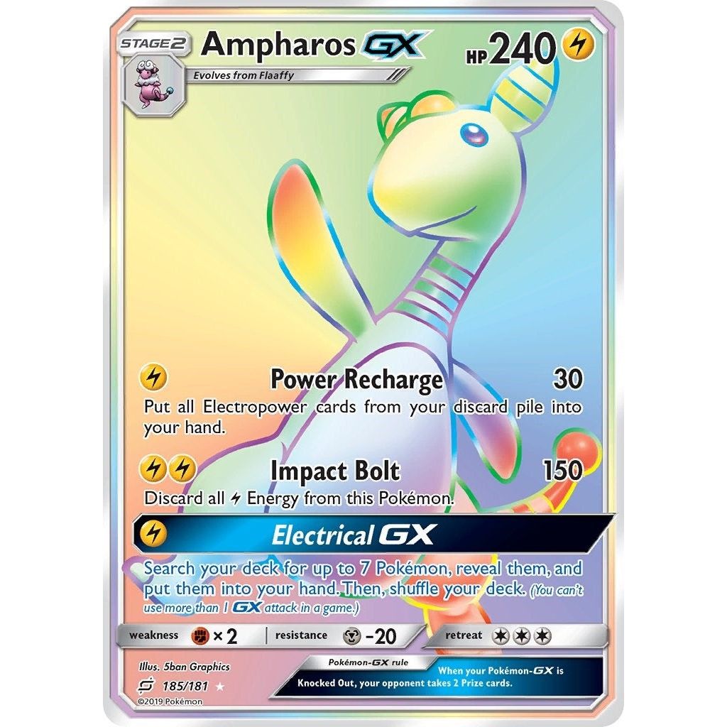 Image for Ampharos GX (Secret) (185/181) (SM9) - Pokemon