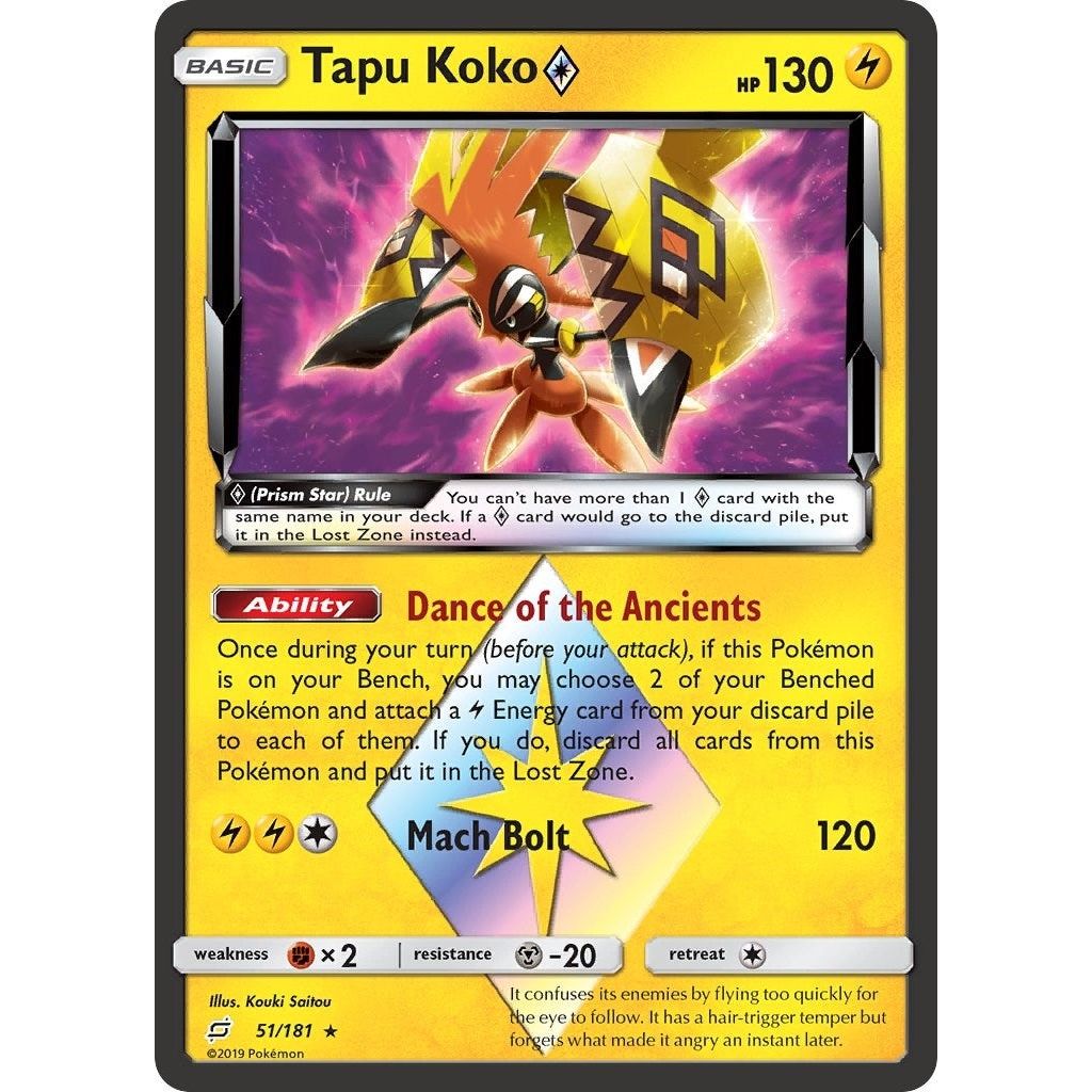 Image for Tapu Koko Prism Star (51/181) (SM9) - Pokemon