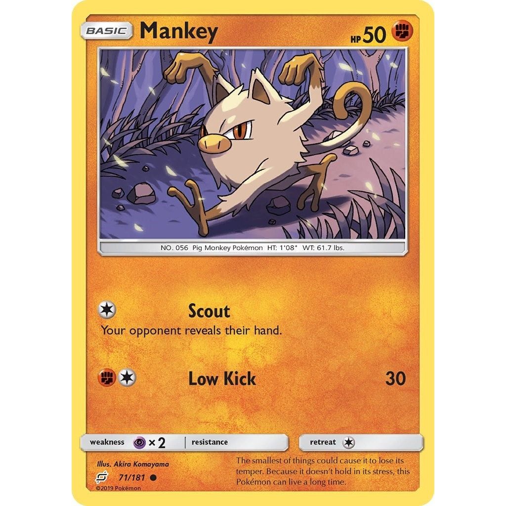 Image for Mankey (71/181) (SM9) - Pokemon